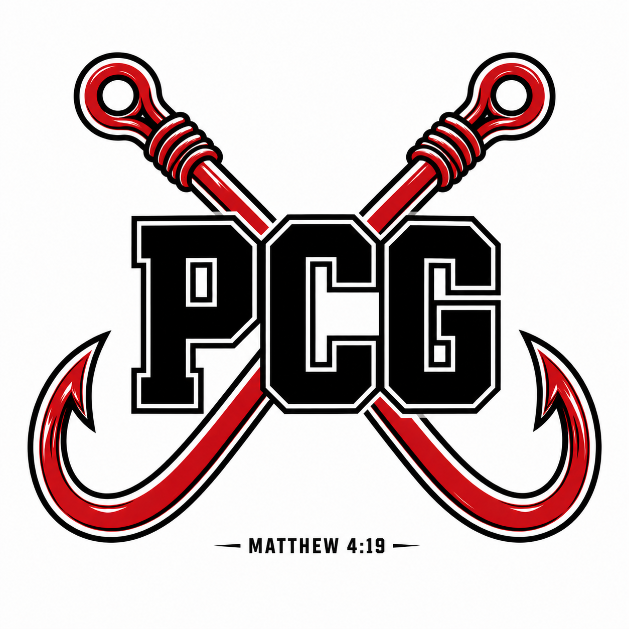 PCG crossed hooks logo